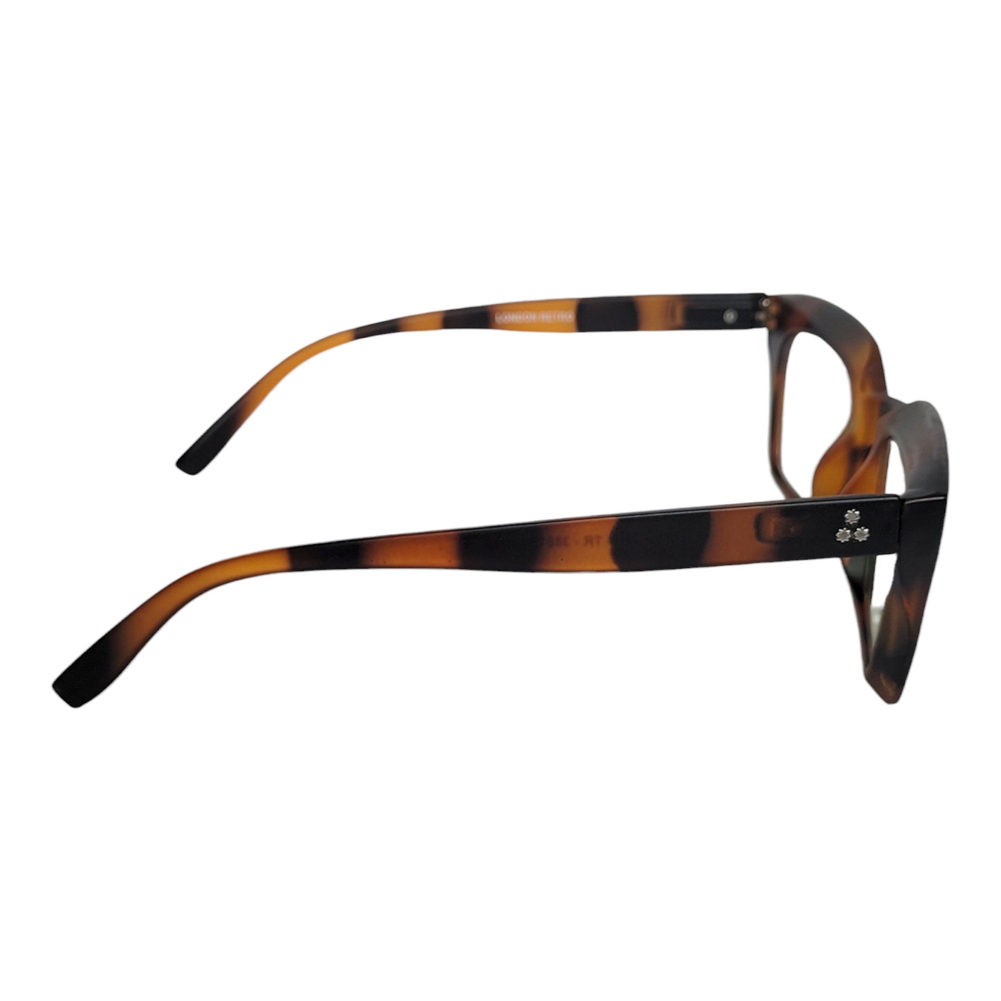 Brown DA retro syle Eyeglasses Spectacle London Retro 38713 with Power ANTI-GLARE-Reflective Glasses KT-352 - Affaires