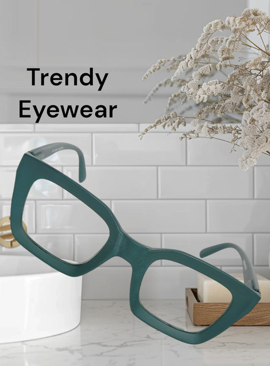 Green retro syle Eyeglasses Spectacle