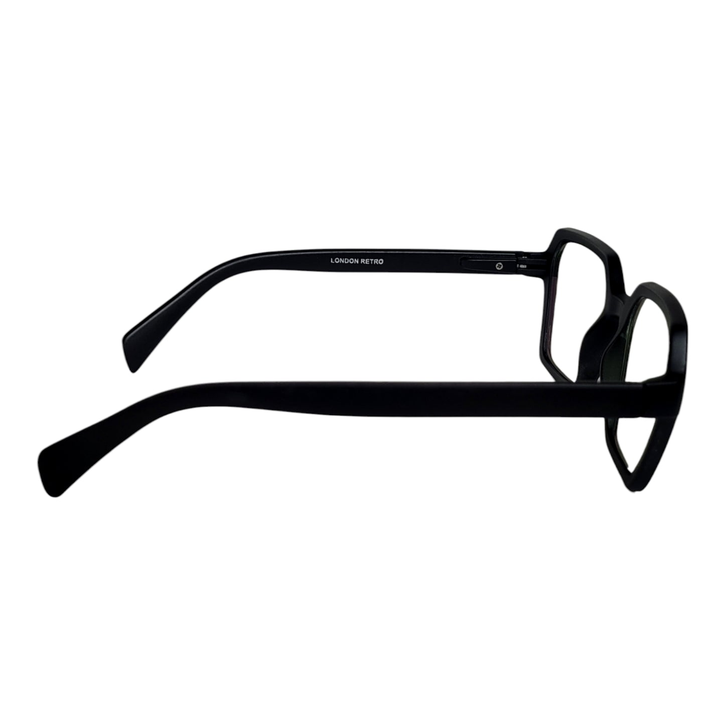 Black trendy Eyeglasses Spectacle London Retro 38707 with Power ANTI-GLARE-Reflective Glasses KT-348 - Affaires