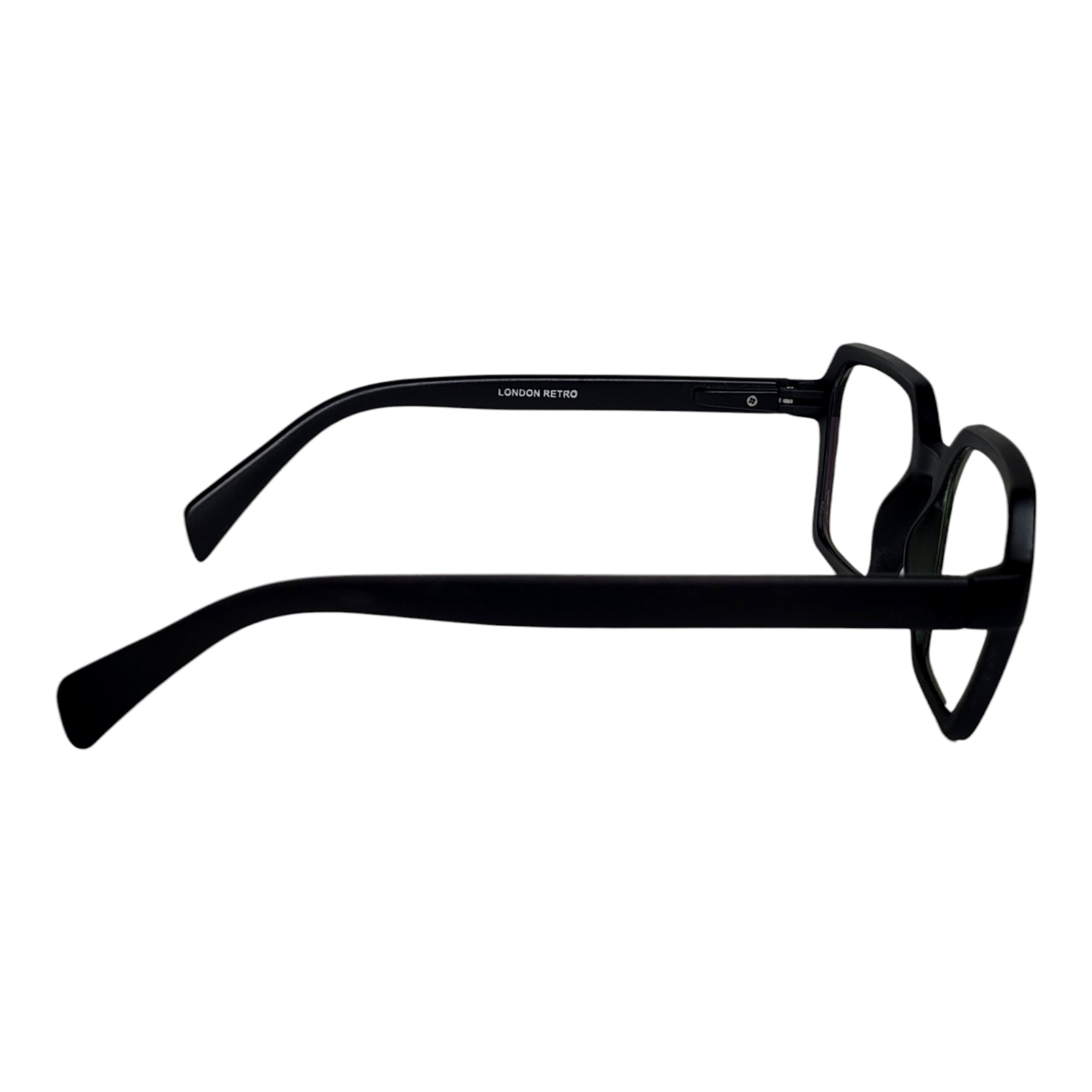 Black trendy Eyeglasses Spectacle London Retro 38707 with Power ANTI-GLARE-Reflective Glasses KT-348 - Affaires