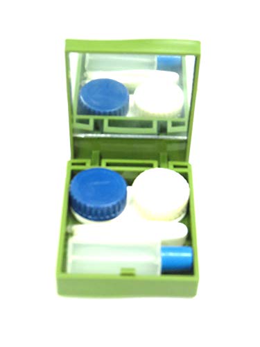 Affaires STL Travel Contact Lens Case Box With Mirror (Green)