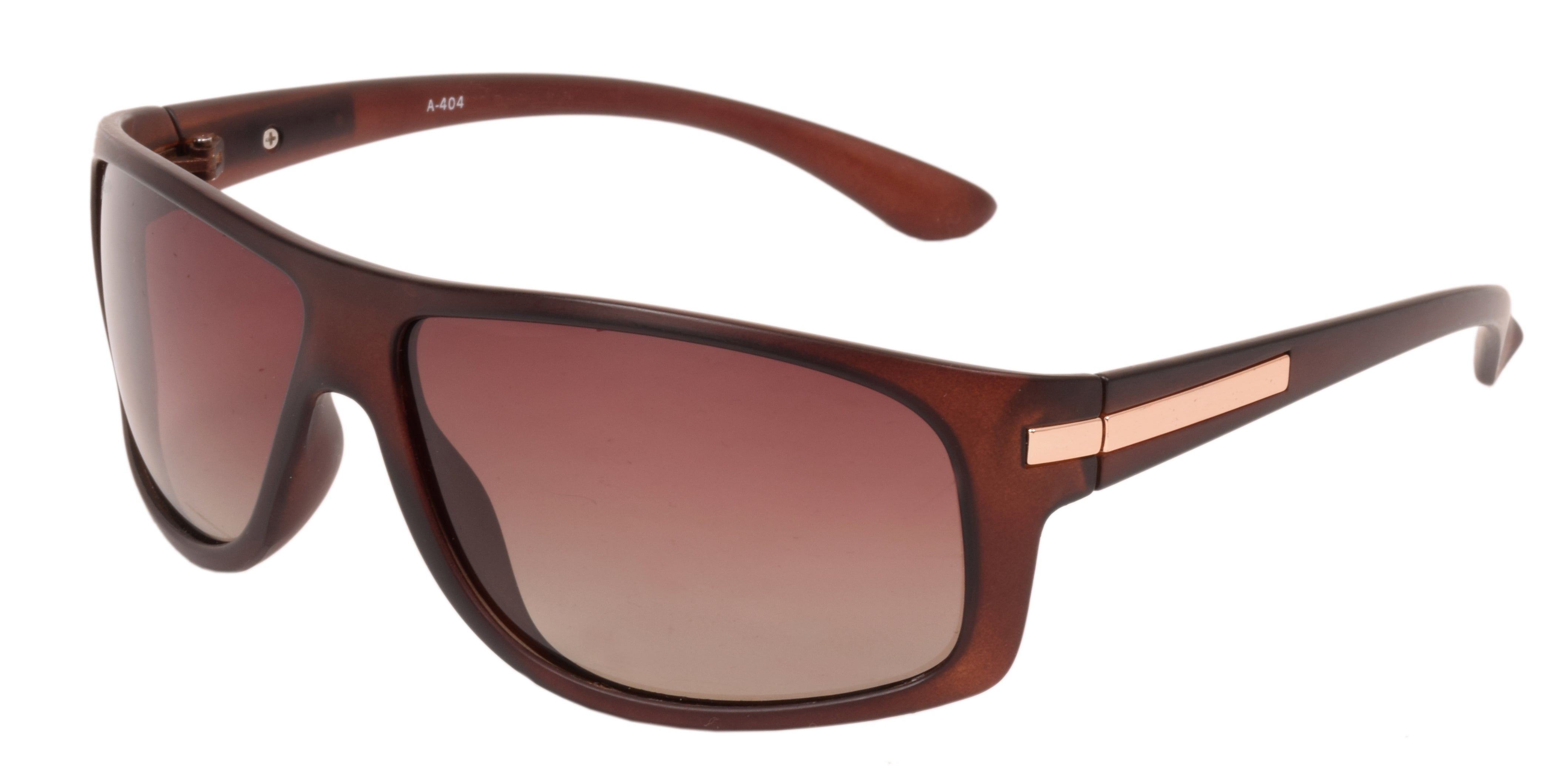 Affaires Sunglasses Brown Wrap Full Rim A-404