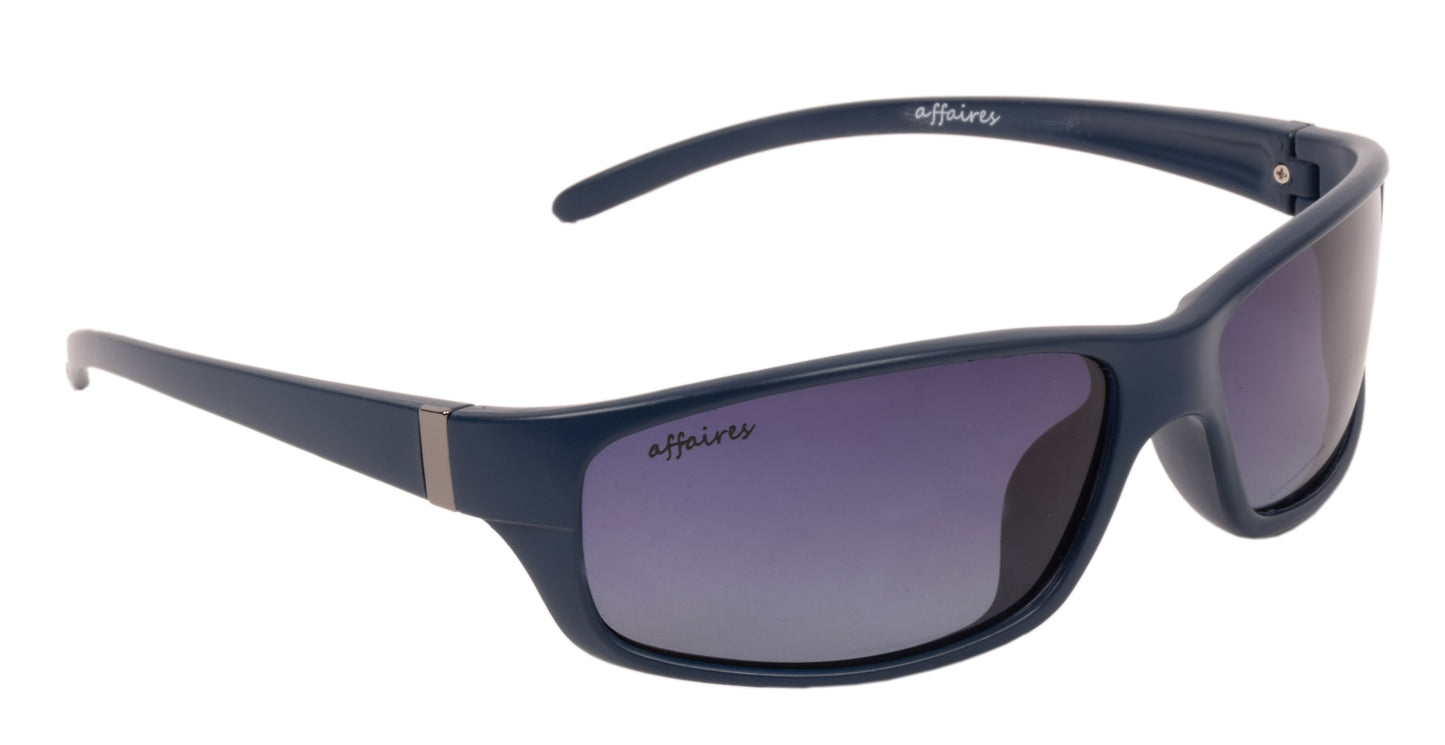 Affaires Polarized Sunglasses Blue Full Rim A-407