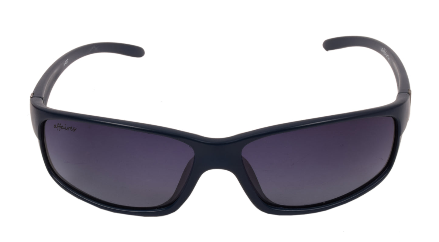 Affaires Polarized Sunglasses Blue Full Rim A-407
