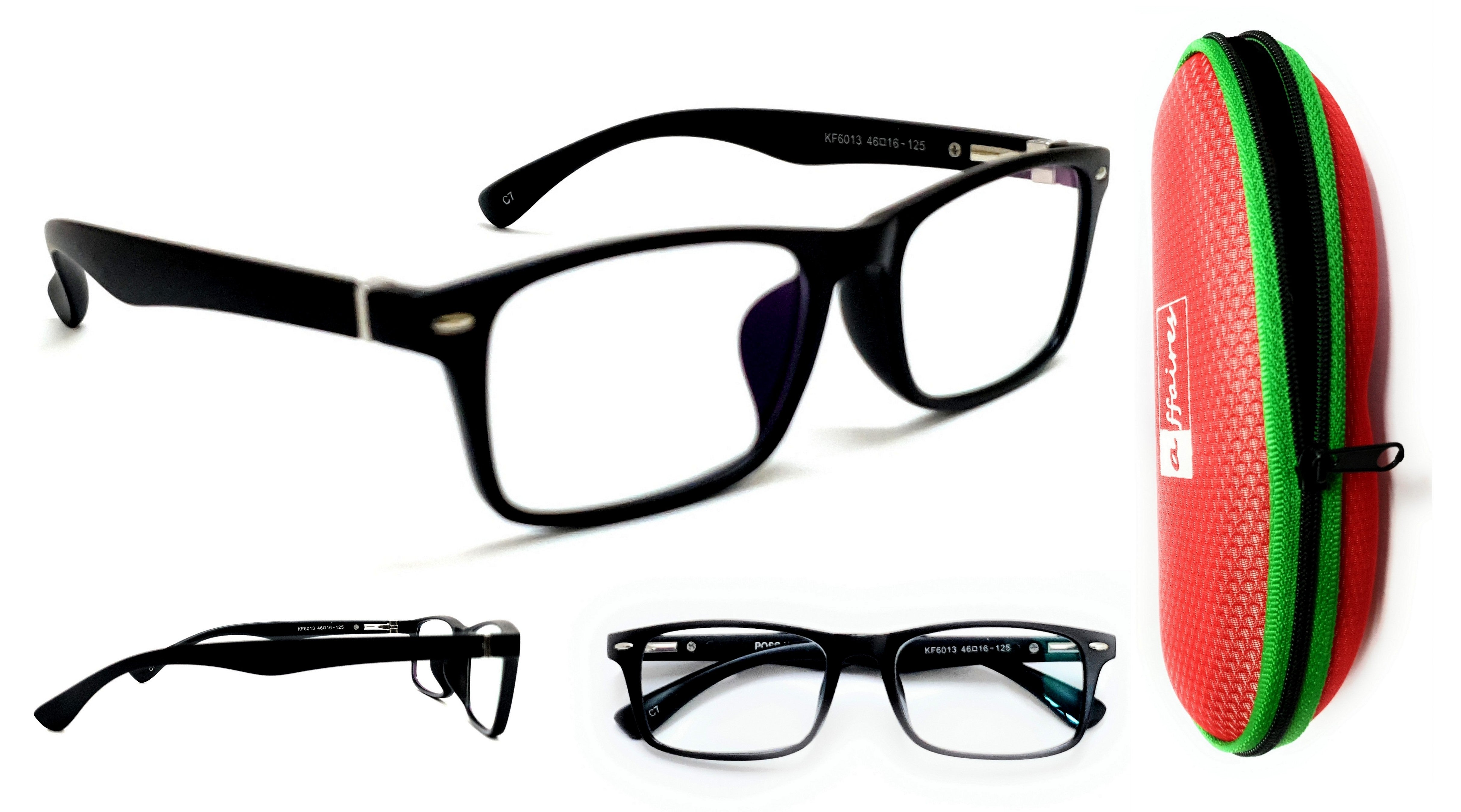 Matte black kids blue ray block glasses