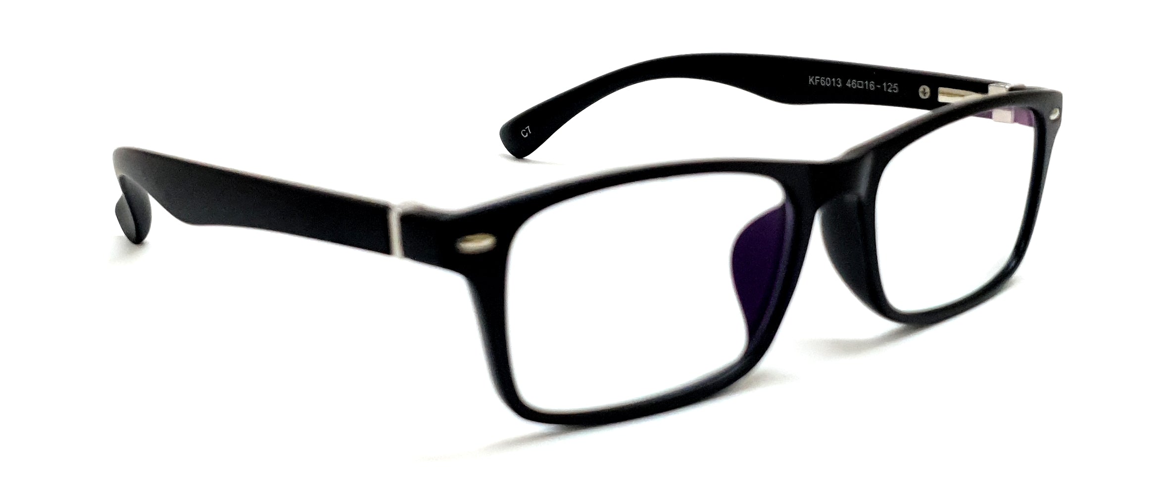 Matte black kids blue ray block glasses