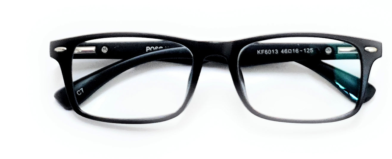 Matte black kids blue ray block glasses