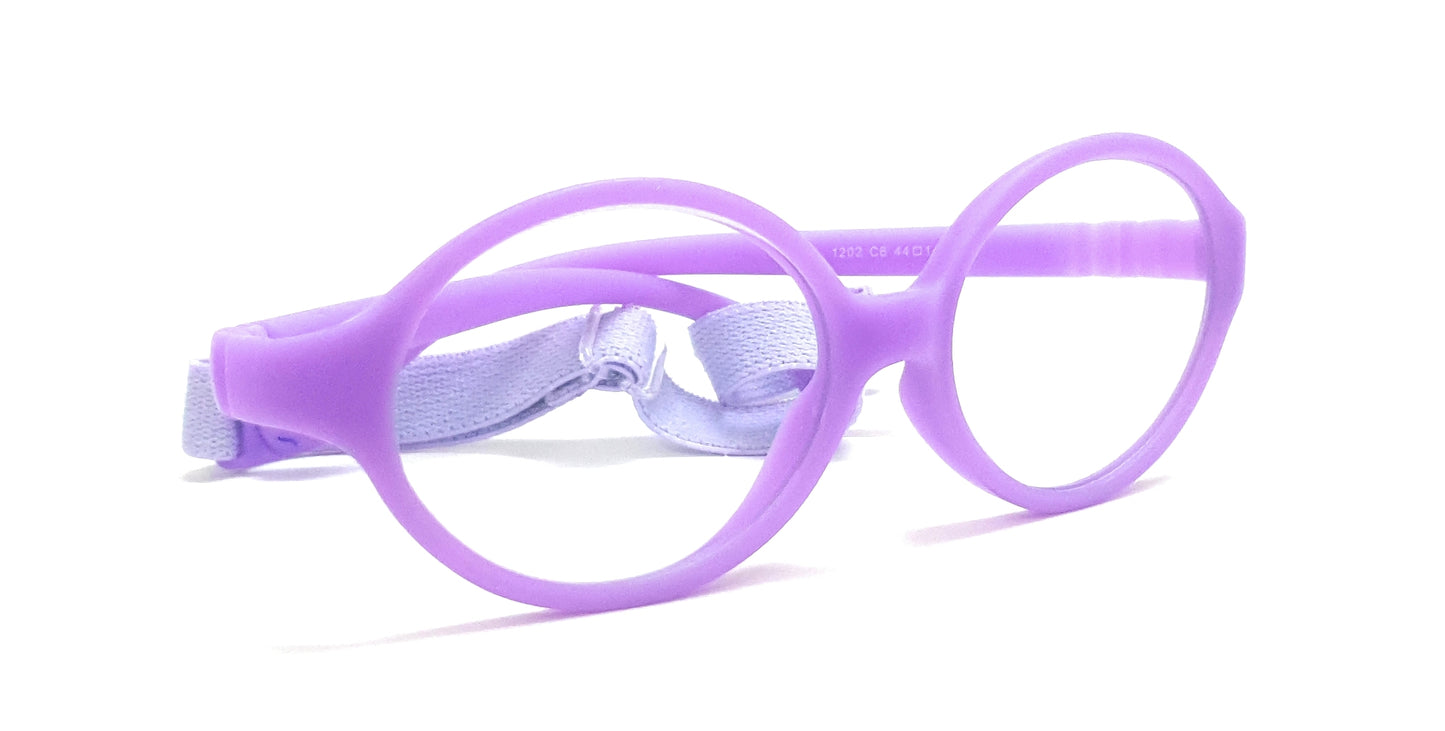 Affaires Blue Ray Block glasses Frames for Kids, Flexible, Bendable, No Screws, Glasses with anti-reflection | BC-277 (Purple)
