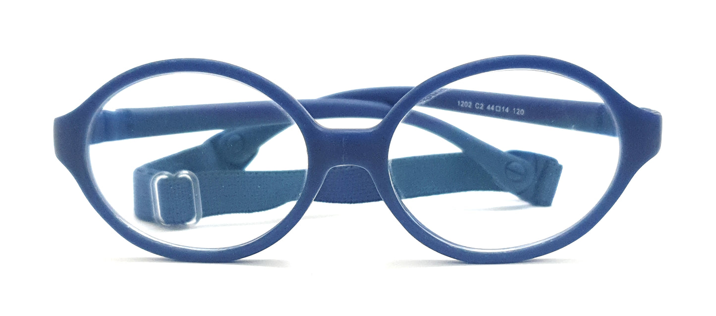 Affaires Blue Ray Block glasses Frames for Kids, Flexible, Bendable, No Screws, Glasses with anti-reflection | BC-278 (Dark Blue)