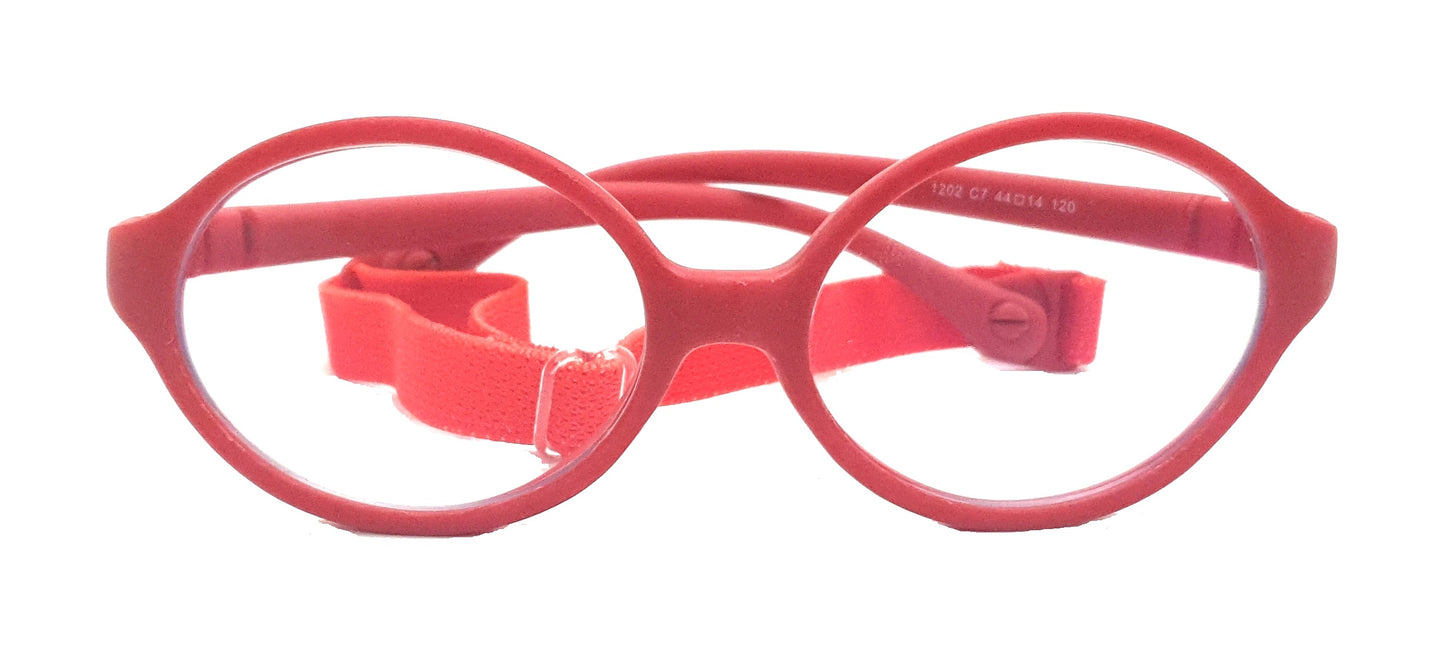 Affaires Blue Ray Block glasses Frames for Kids, Flexible, Bendable, No Screws, Glasses with anti-reflection | BC-281 (Red)
