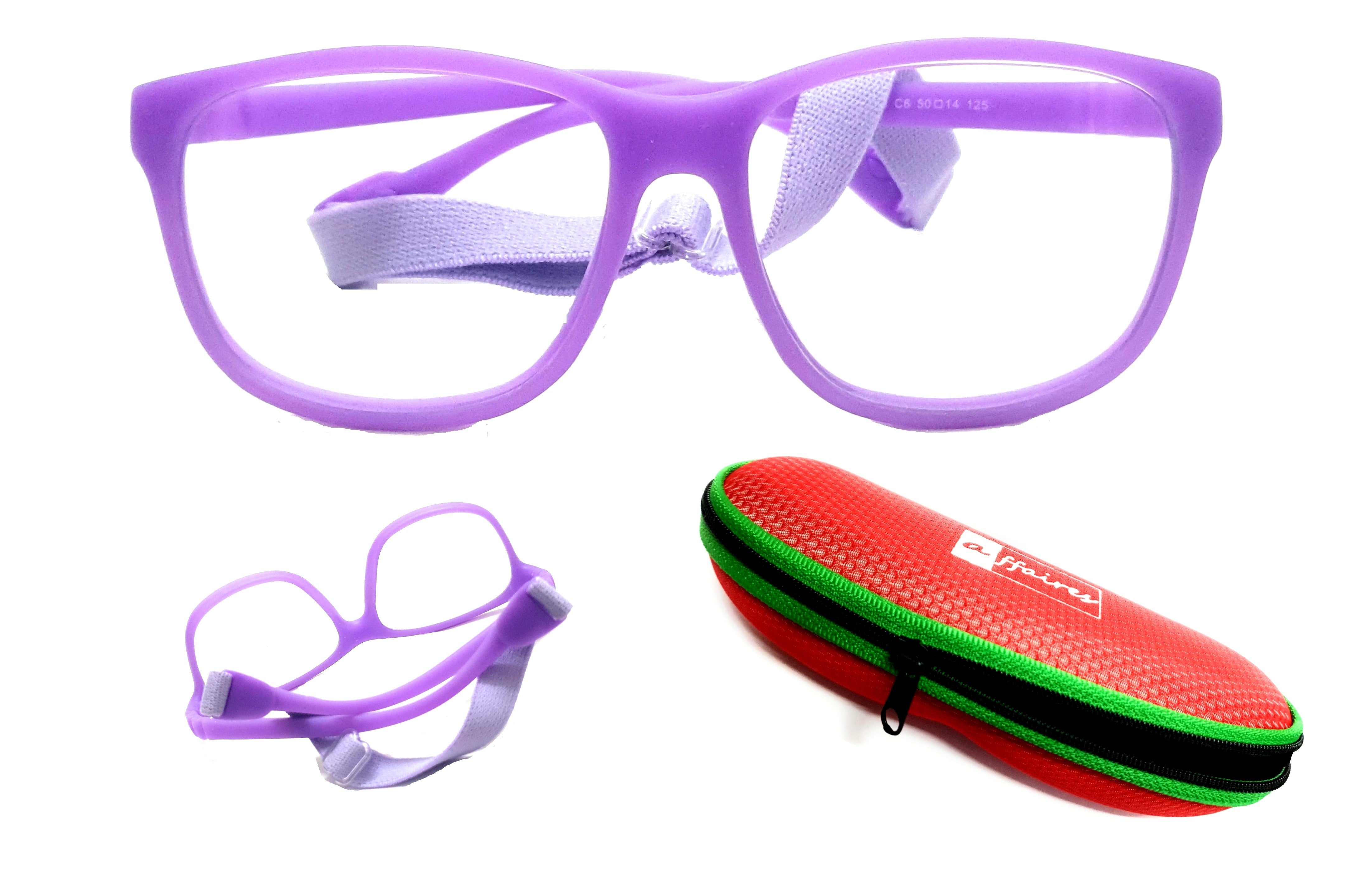 Affaires Blue Ray Block Glasses Frames for Kids BC 283 Purple