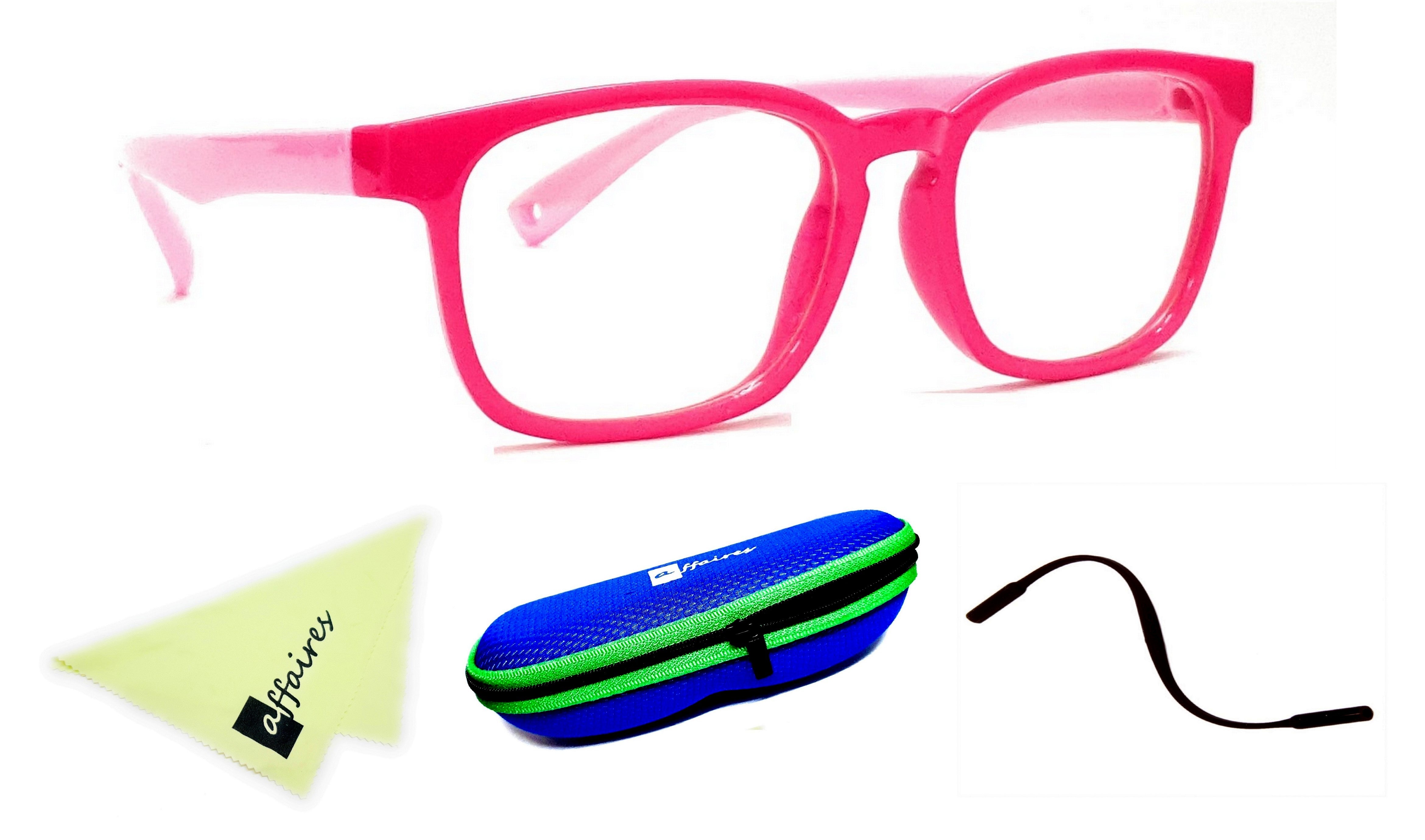 Pink kids blue ray block glasses