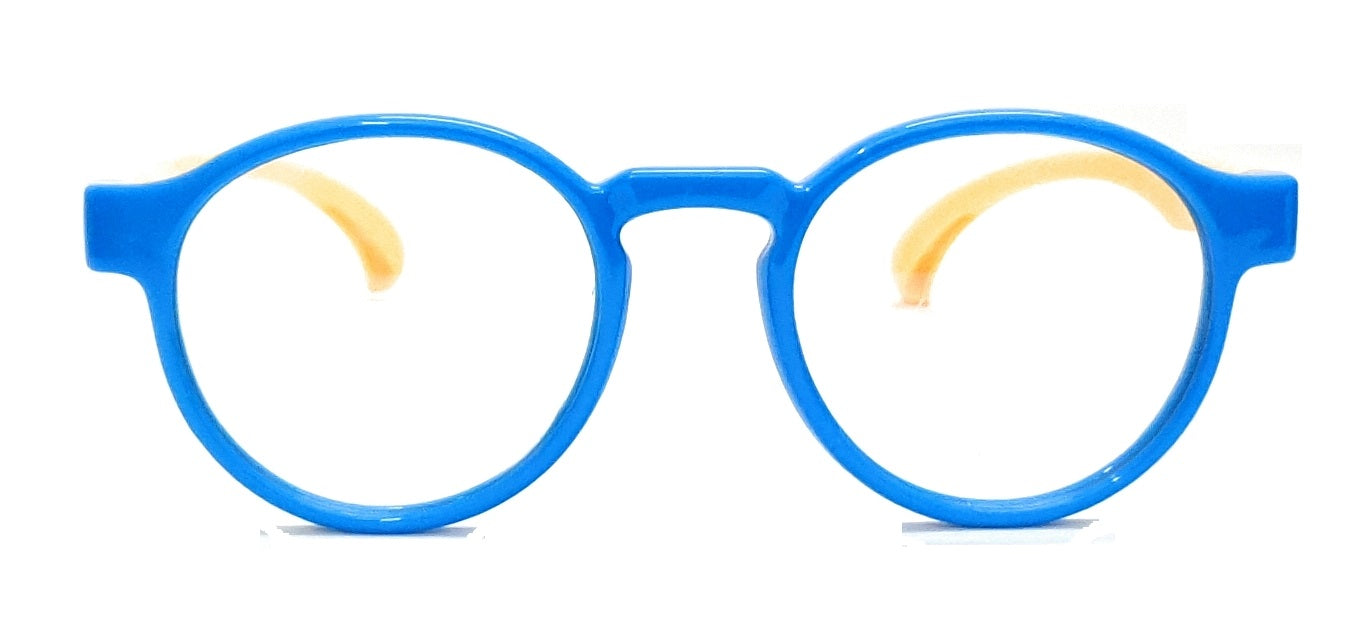 Blue and yellow kids blue ray block glasses