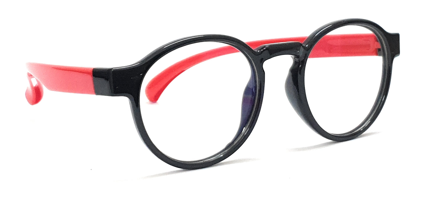 Affaires KIDS Blue Ray Block glasses Spectacles with anti-reflection for Eye Protection (8152) (Black-Red) BC-309