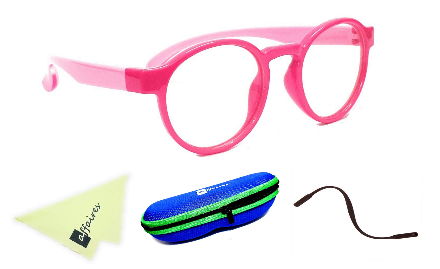 Affaires KIDS Blue Ray Block glasses Spectacles with anti-reflection for Eye Protection (8152) (Pink) BC-310