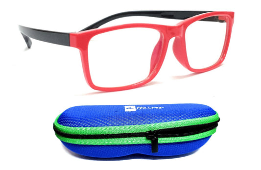 Affaires KIDS Blue Ray Block glasses Spectacles with anti-reflection for Eye Protection from Computer Laptop Mobile (Red-Black) BC-316