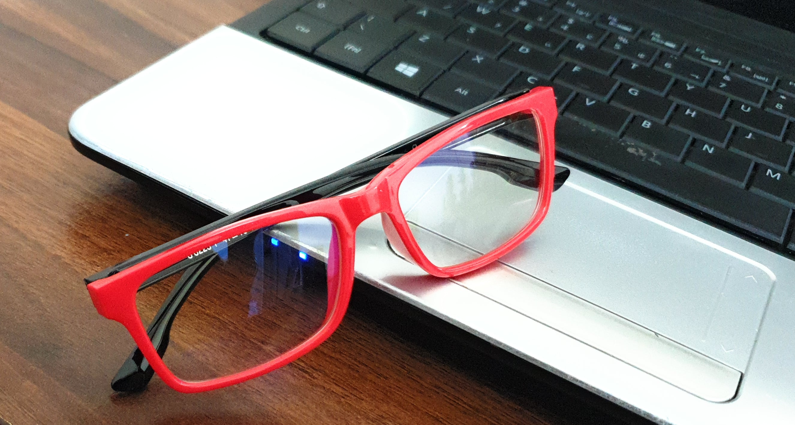 Red and black kids blue ray block glasses