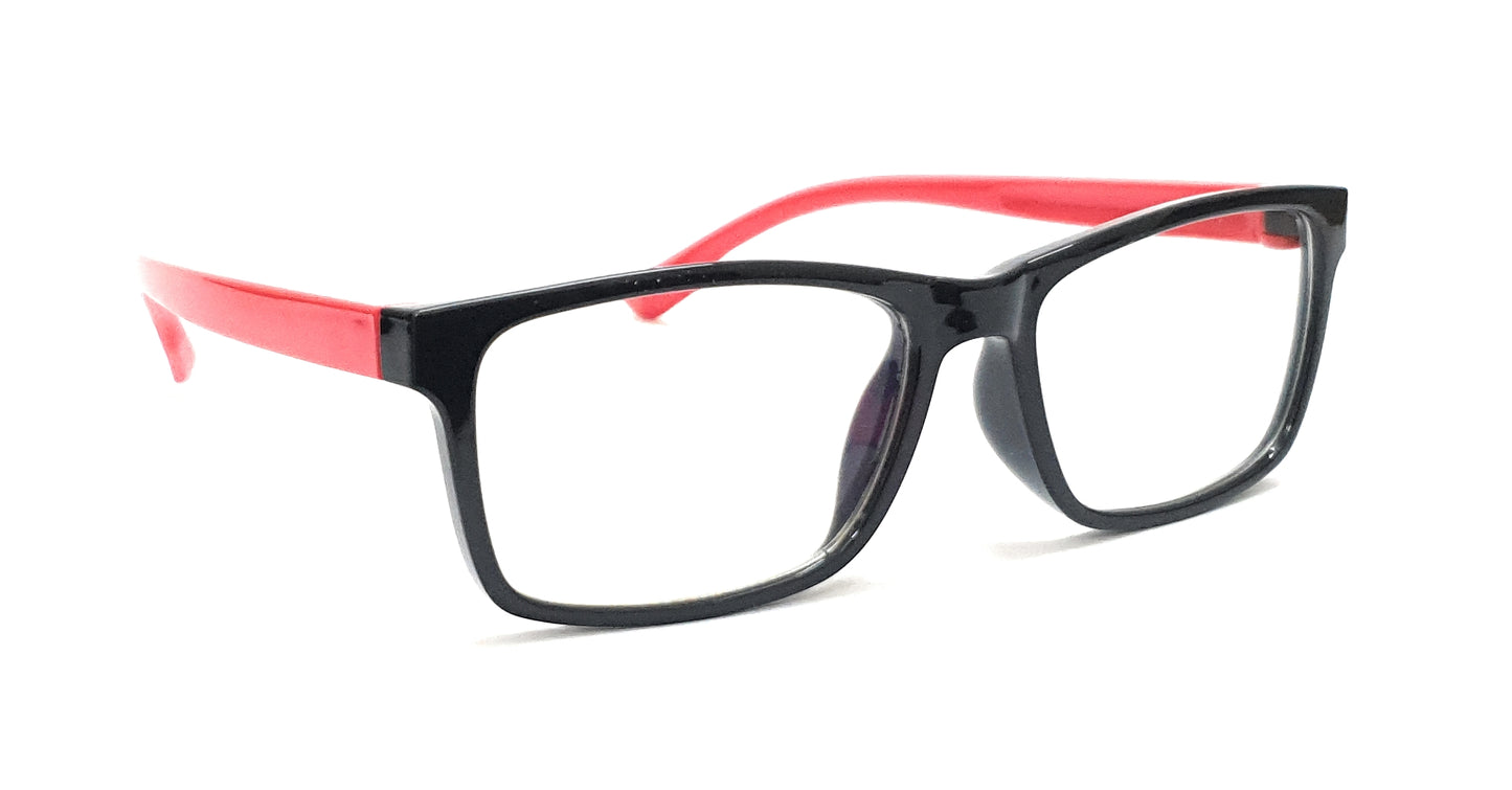 Affaires KIDS Blue Ray Block glasses Spectacles with anti-reflection for Eye Protection (8225) (Black-Red) BC-318