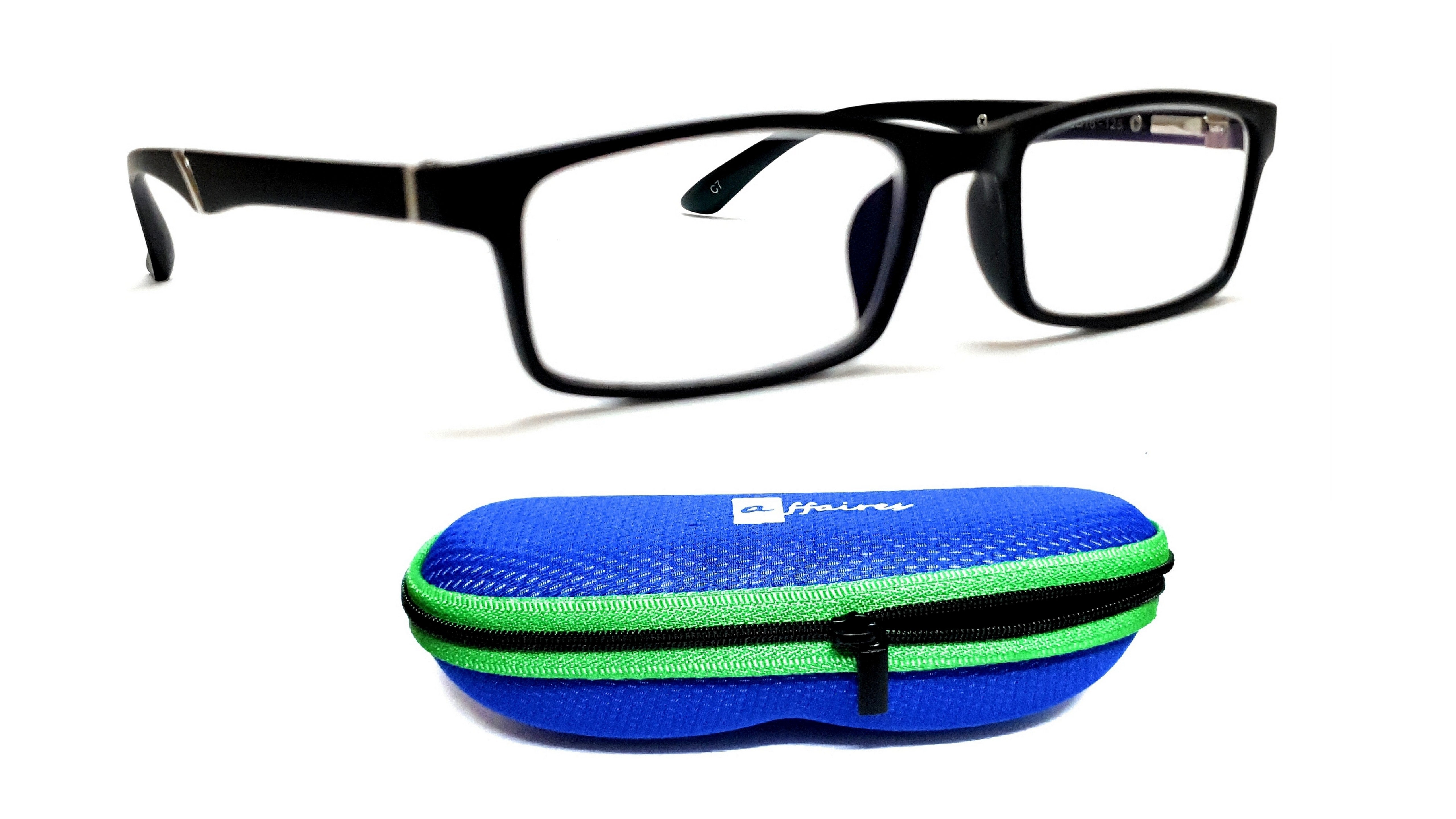 Matte black kids blue ray block glasses