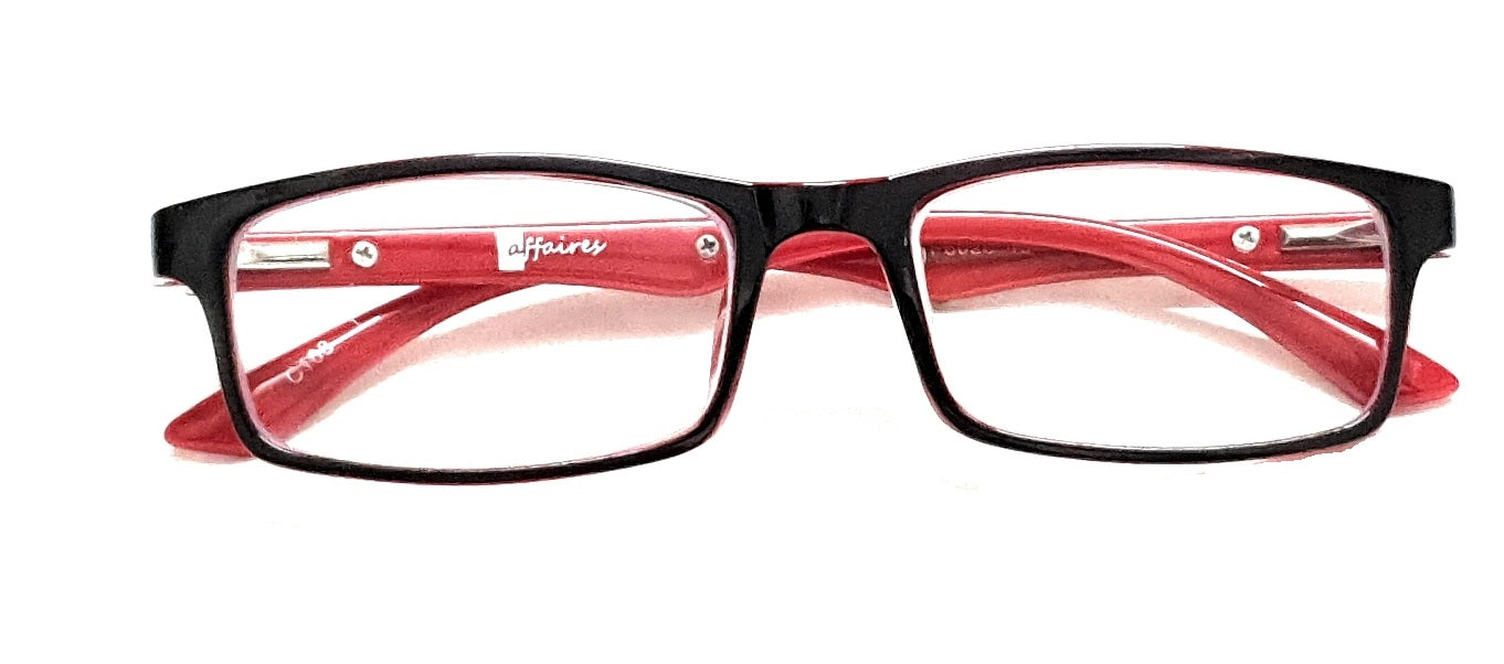 Kids blue ray block glasses black and red