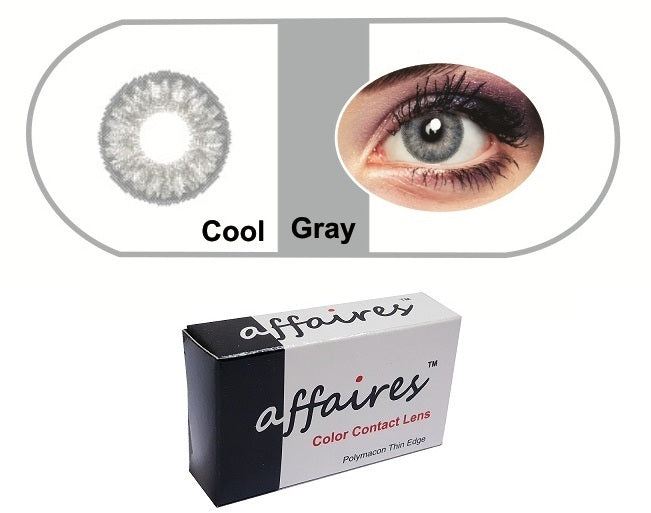Affaires Quarterly Color Contact Lens Cool Gray