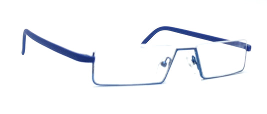 Designer Half Rimless from TOP Lightweight Reading Glasses Readers (Near Vision) for Men and Women by Affaires ( Blue )