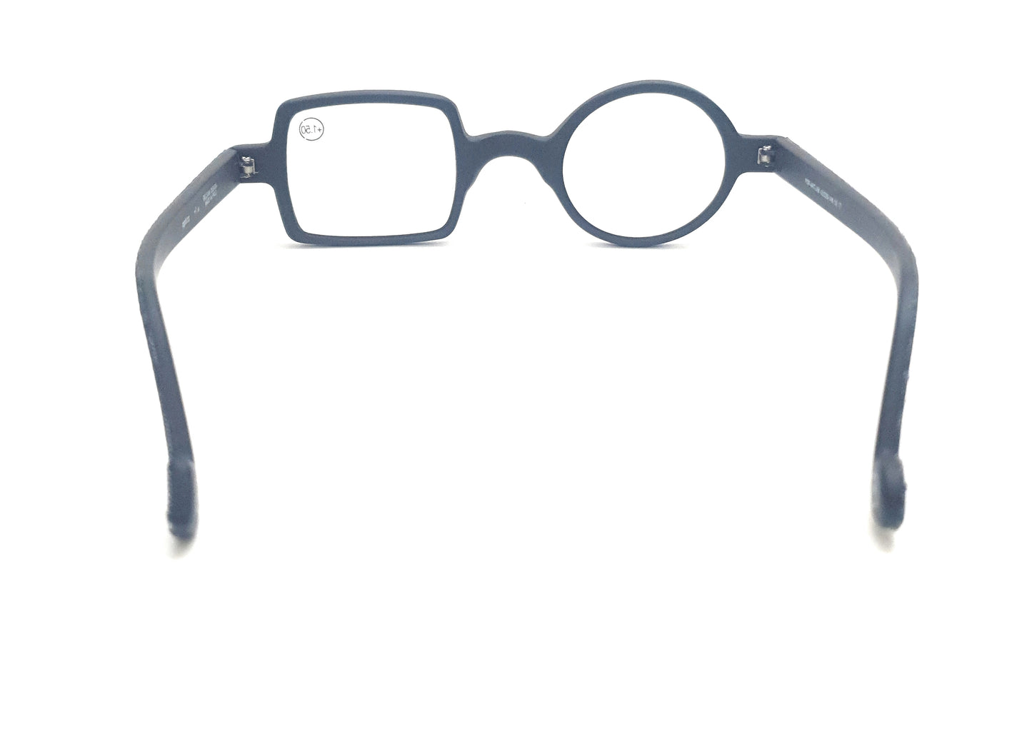 Affaires Trendy One Round One Square Reading Glasses Frame Unique Premium Eyewear – JIM ( Brown Black )