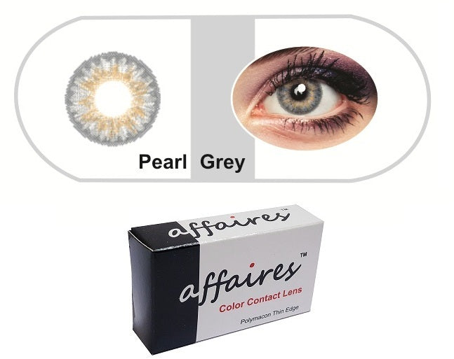Affaires Quarterly Color Contact Lens Pearl Gray