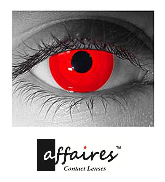 Affaires Red Out Crazy color contact lenses Yearly Disposable ( 2pcs Lens Pack )