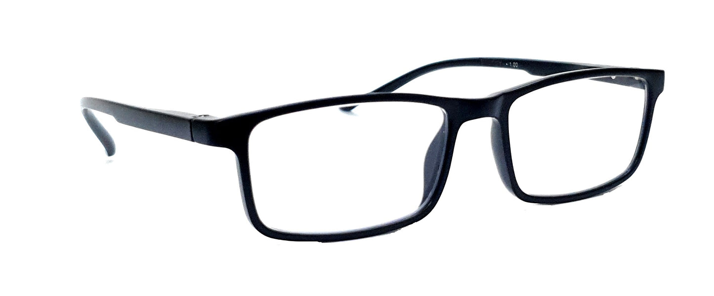 Affaires Readers | Black Rectangle Full Rim Reading Eyeglasses | For Men & Women | For +1.00 to +2.50 Power | Near Vision Galsses