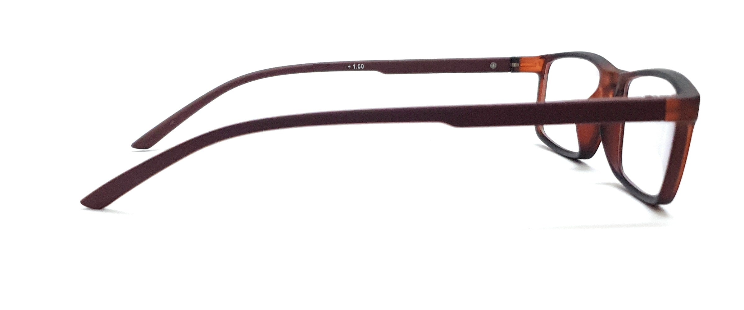 Brown rectangle reading glasses