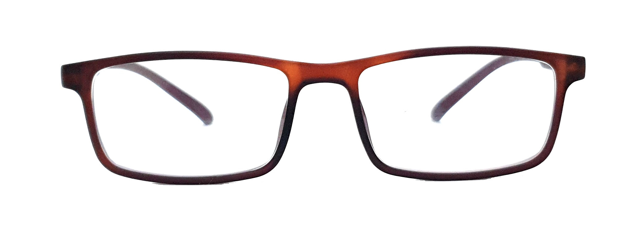 Brown rectangle reading glasses