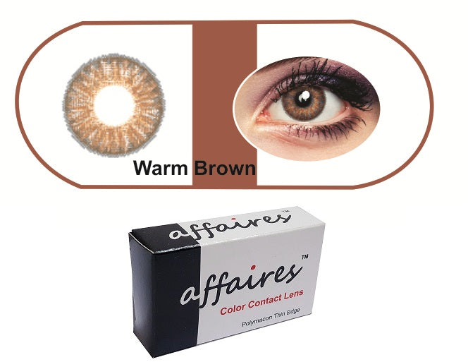 Affaires Quarterly Color Contact Lens Warm Brown
