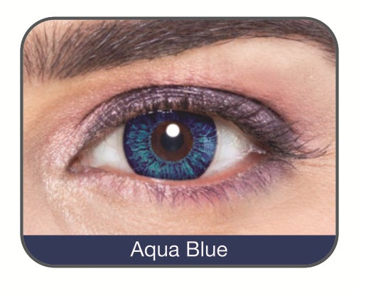 Affaires Color Yearly Contact Lenses Two Tone Aqua Blue Color ( 2pcs in Pack )