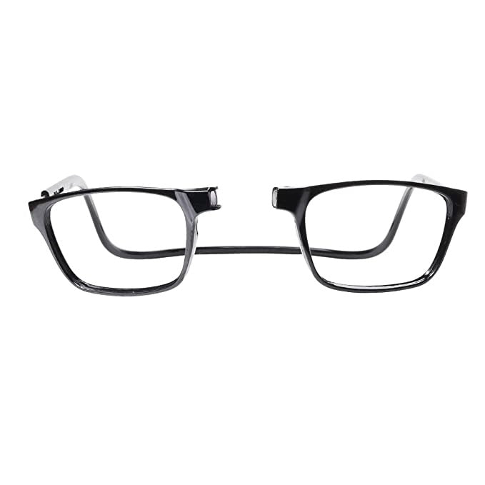 Black magnetic reading spectacle glasses