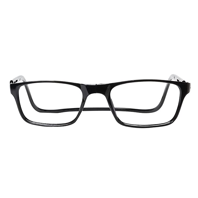 Black magnetic reading spectacle glasses