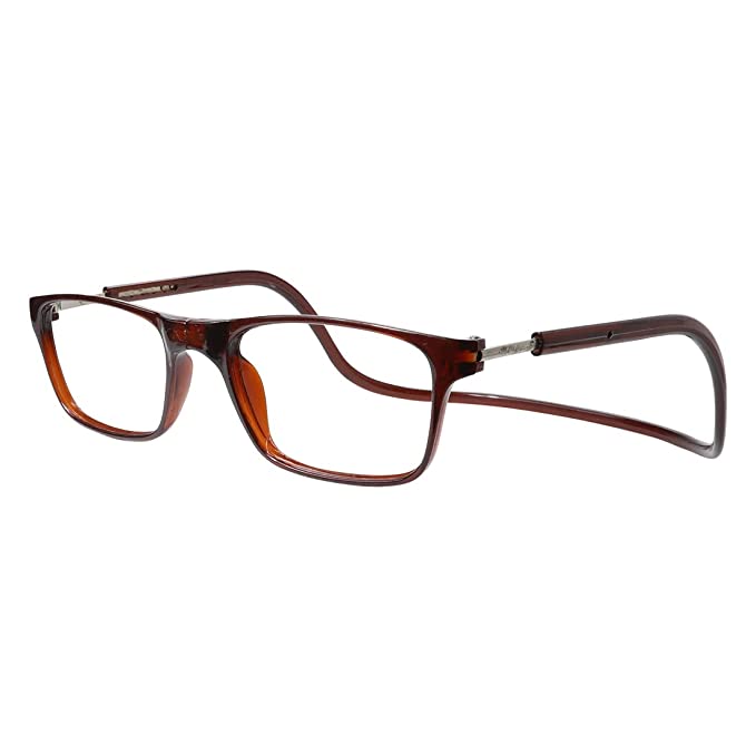 Brown magnetic reading spectacle glasses