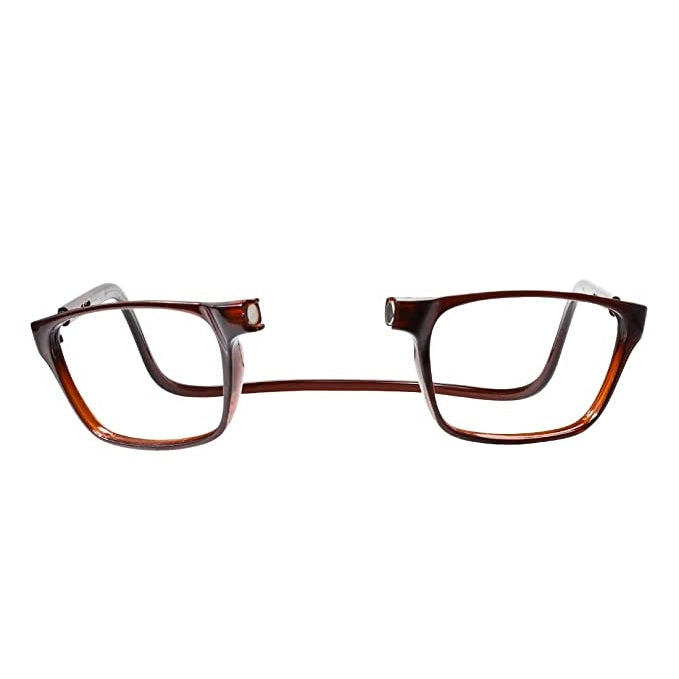 Brown magnetic reading spectacle glasses