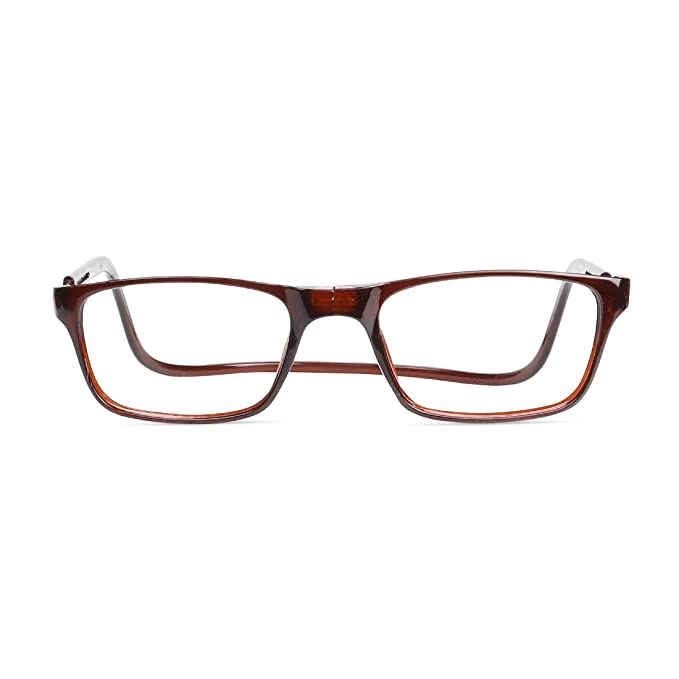 Brown magnetic reading spectacle glasses