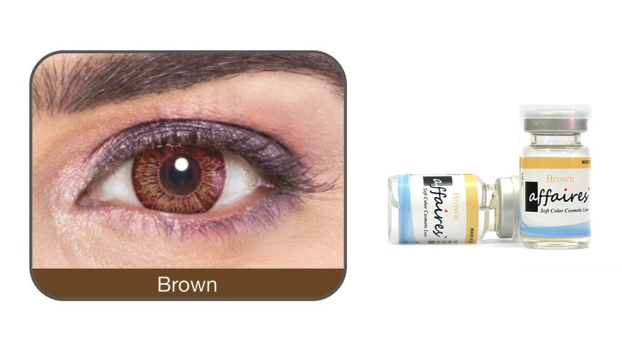 Affaires Color Yearly Contact Lenses Two Tone Brown Color ( 2pcs in Pack )