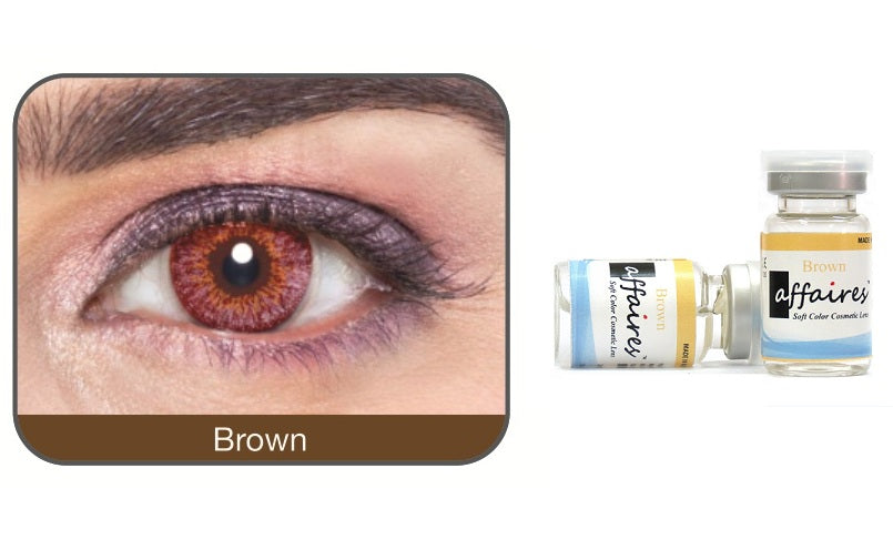 Affaires Color Yearly Contact Lenses Three Tone Brown Color  ( 2pcs in Pack )