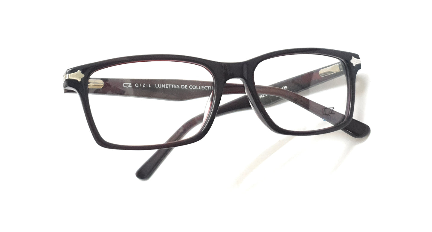 Qizil Eyeglasses Rectangle Spectacle 8562 Brown