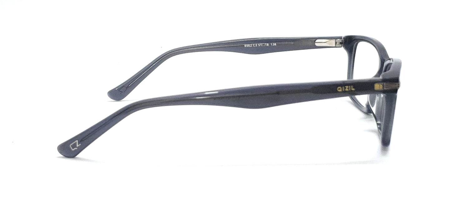 Qizil Eyeglasses Rectangle Spectacle 8562 Dark Grey