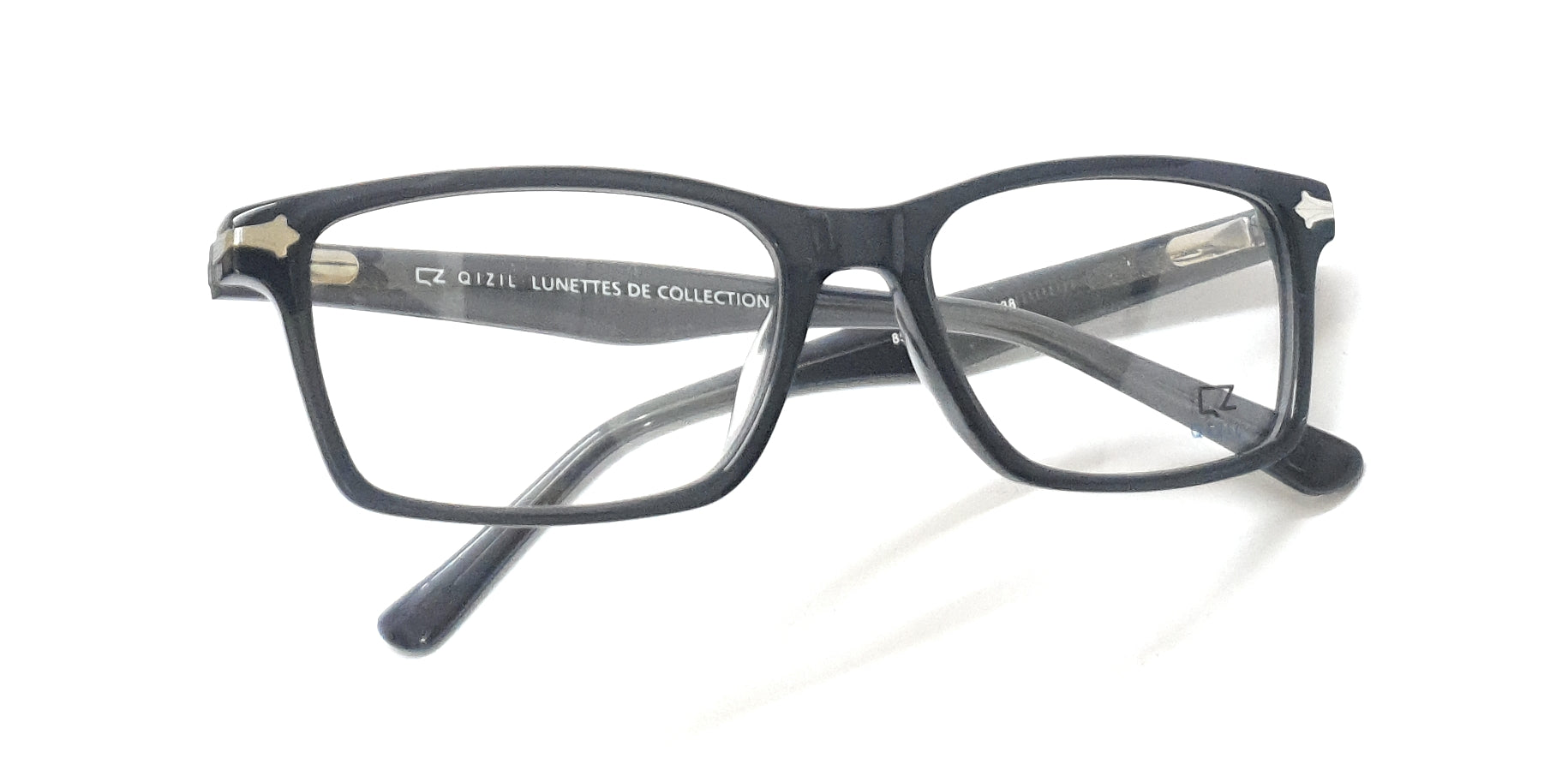 Stylish dark grey rectangle spectacles