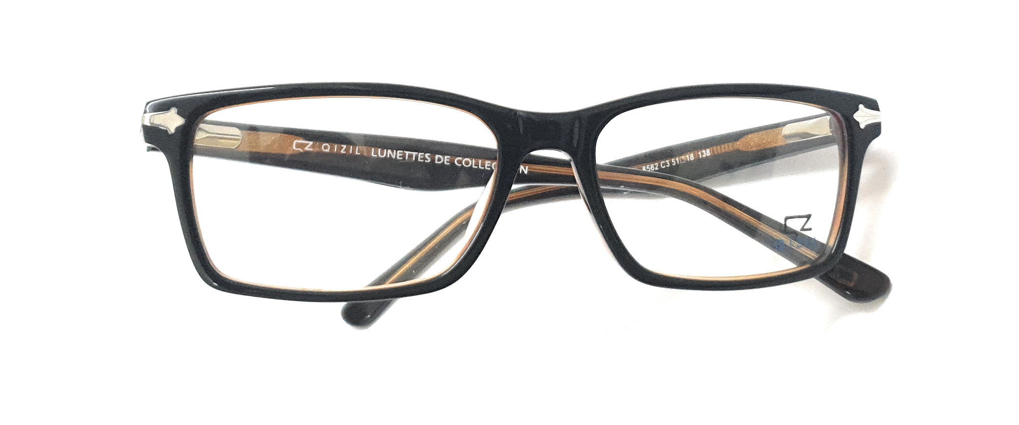 Qizil rectangle eyeglasses 8562 light brown