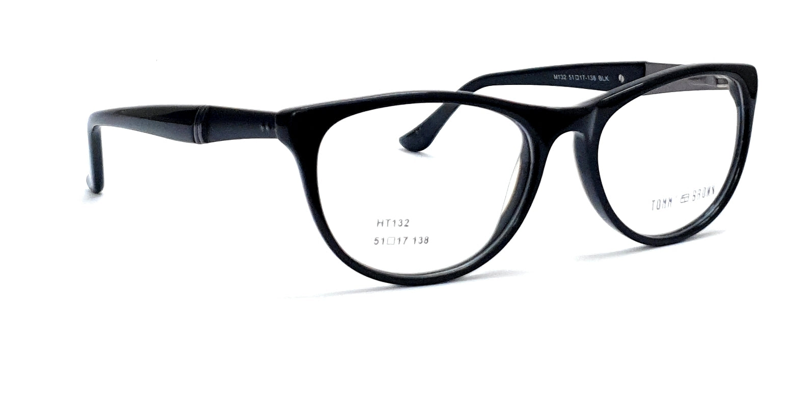 Tommy Brown Cateye Eyeglasses HT132 Black Spectacle