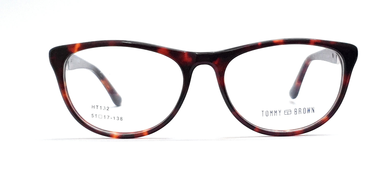 Tommy Brown Cateye Eyeglasses HT132 DA Brown Spectacle