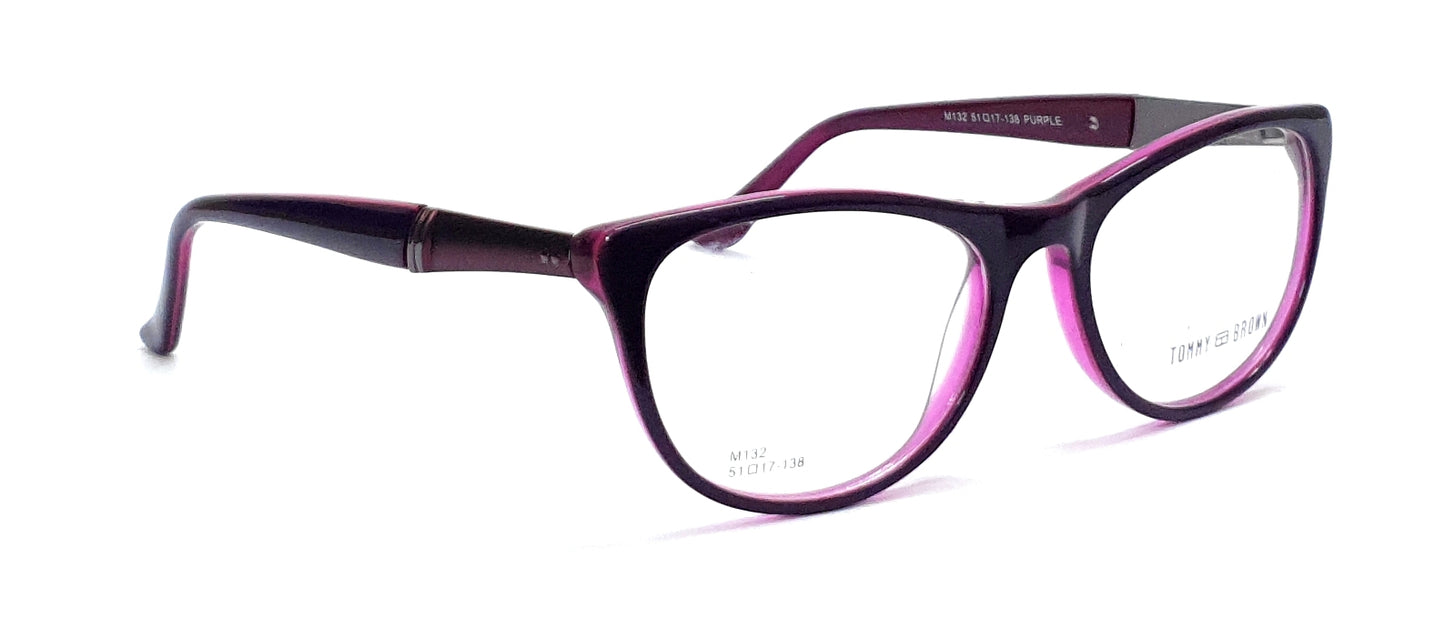 Tommy Brown Cateye Eyeglasses HT132 Purple Spectacle