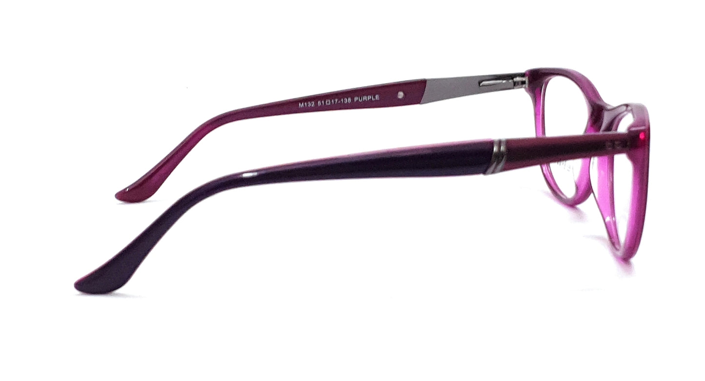 Tommy Brown Cateye Eyeglasses HT132 Purple Spectacle