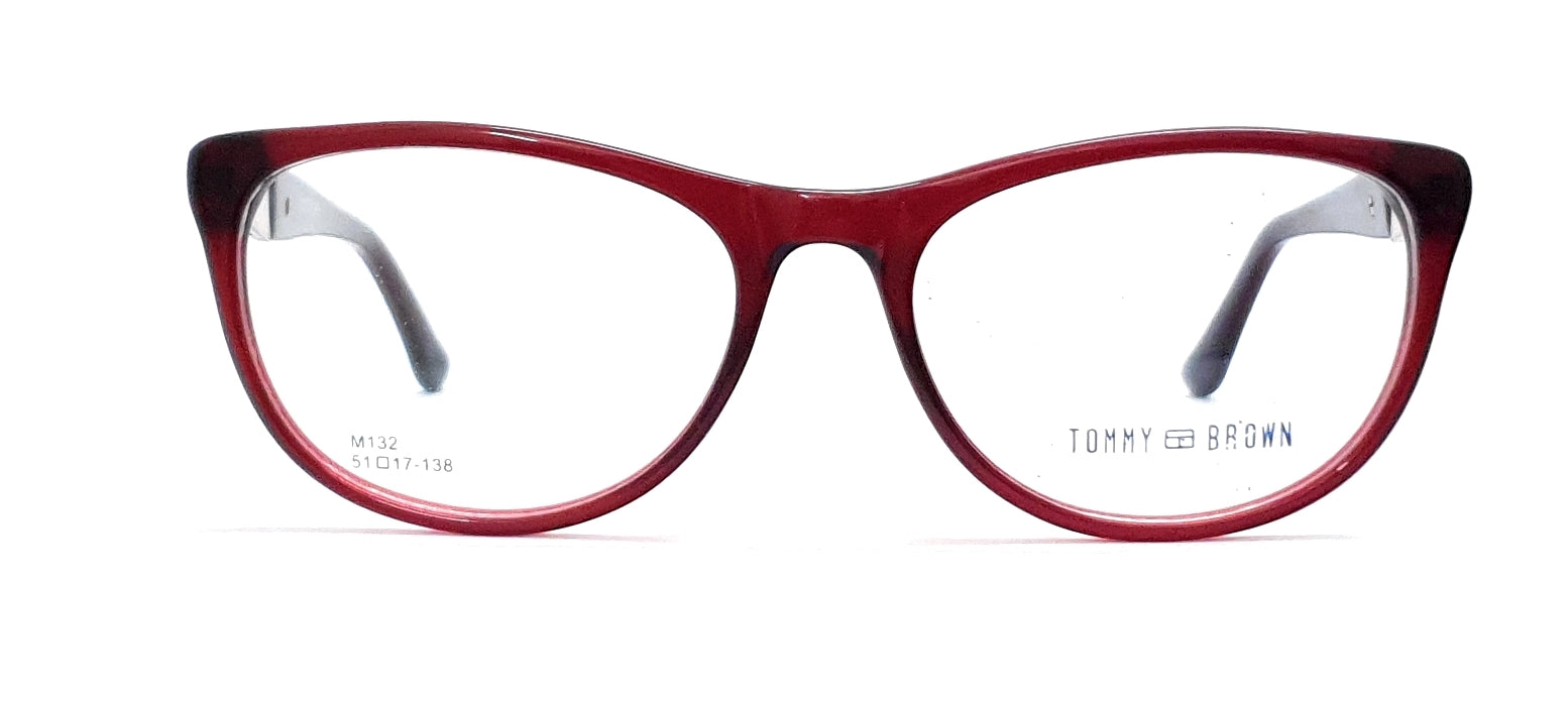 Tommy Brown Cateye Eyeglasses HT132 Wine Spectacle